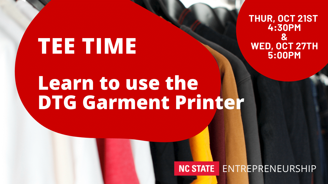 Tee time. Learn to use the DTG garment printer
