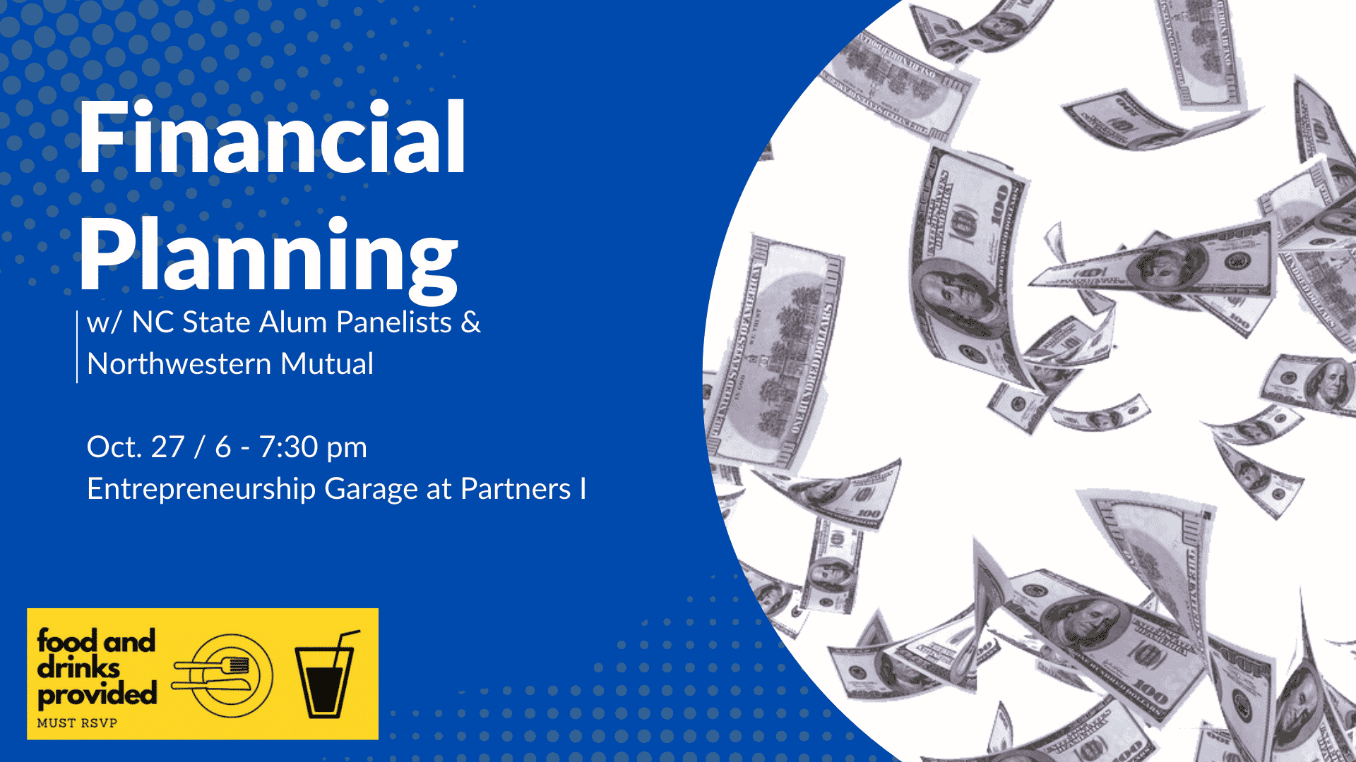 financial planning workshop on october 27 from 6 to 7:30 pm