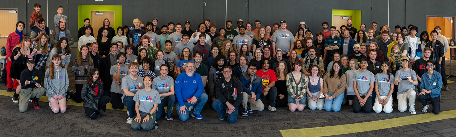 A large group of people posed for a picture